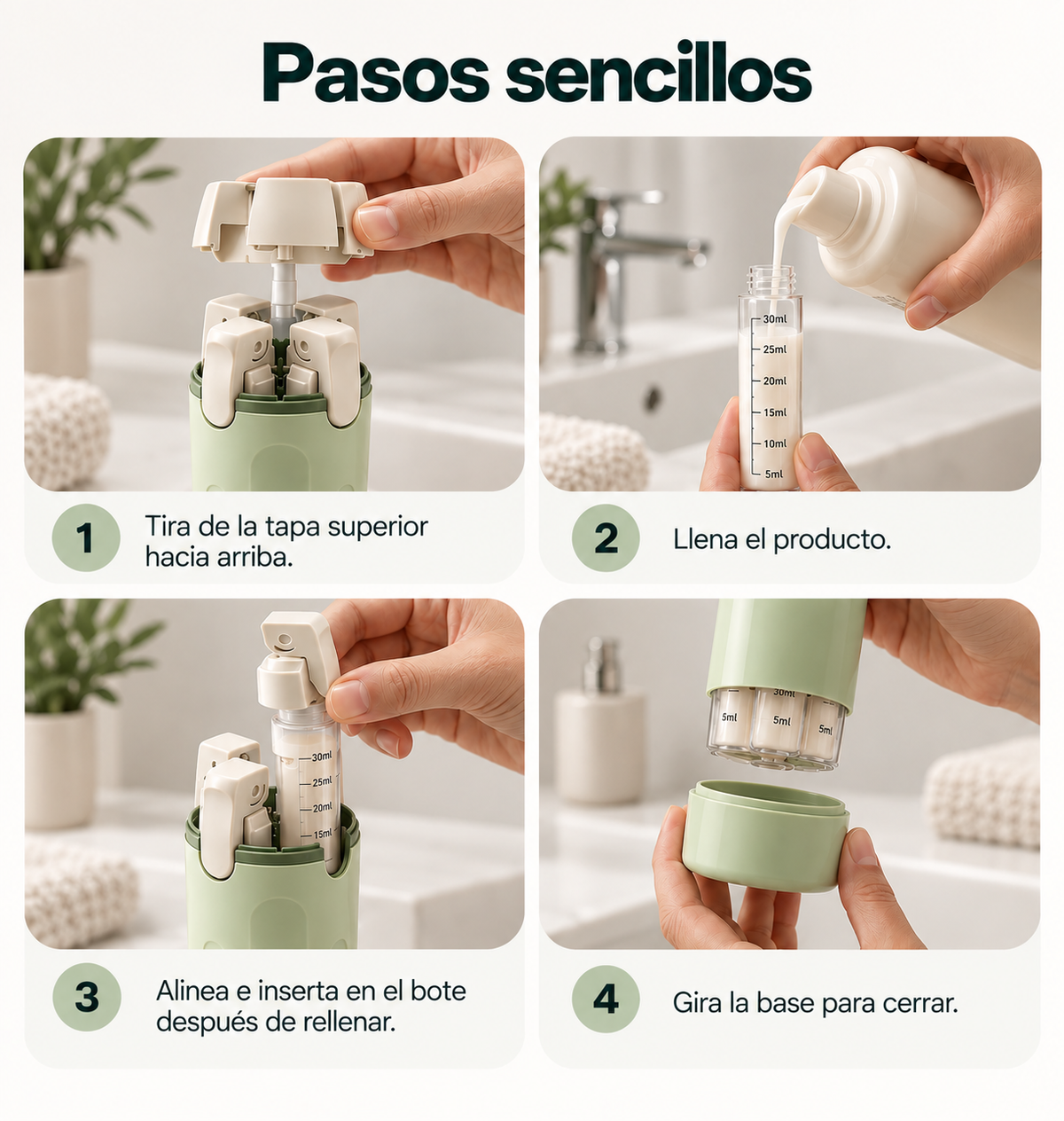 Cleakit™ Dispensador de Viaje 4 en 1